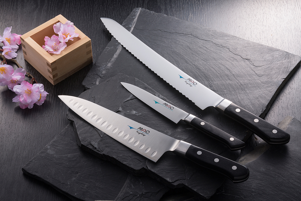 MAC Knivsæt m. 3 knive (Kokkekniv, Utility og Brødkniv) - Knivsæt - SousVide.dk