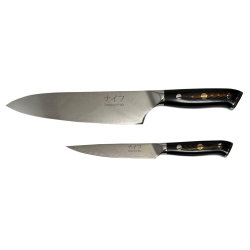 Damascus by Hws Chef Knivst m. 2 knive (Kokkekniv og Utility kniv)