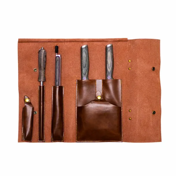 H�ws Santo BBQ Grillset med l�derfodral (6 delar)