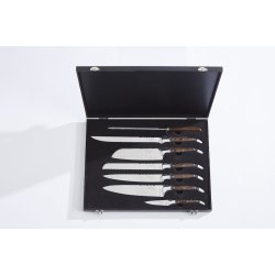 Laguiole By Hws Chef Knivset (6 knivar + Brynstl)