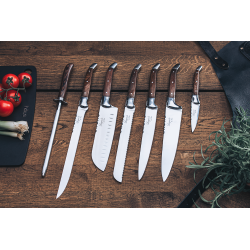 Laguiole By Hws Chef Knivset (6 knivar + Brynstl)