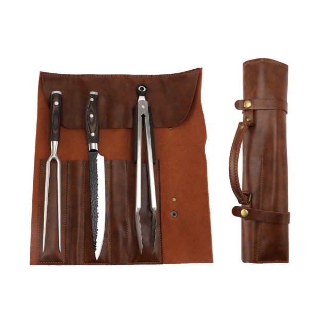 Hws Santo BBQ Grillset med lderfodral (3 delar)