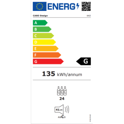 Caso WineClassic 24 Sort Vinkleskab (24 flasker)