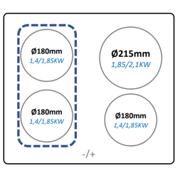 Grand Gourmet Induktionskogeplade 60 cm (4 zoner, bro og booster)