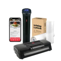 iVide 2.0 Sous Vide Stav WIFI + VS270 Vakuumfrpackare + Vakuumrullar