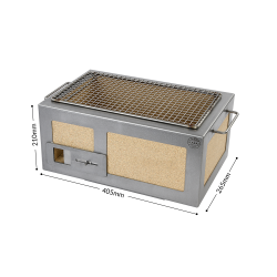 Kasai Konro Yakitori Grill Small V2 (Ram i Rostfritt Stl)