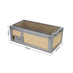 Kasai Konro Yakitori Grill Medium/Long (Ram i Rostfritt Stl)