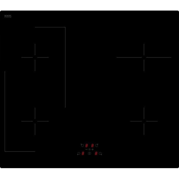 Grand Gourmet Induktionskogeplade 60 cm (4 zoner, bro og booster)