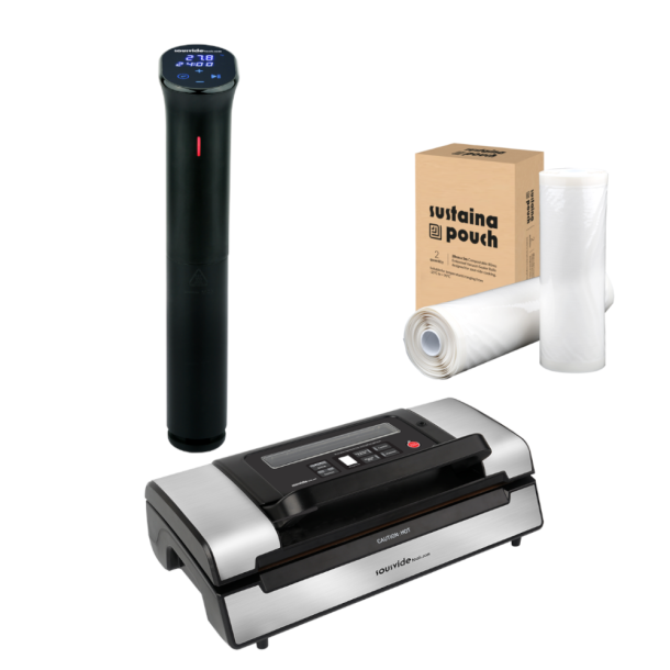 iVide 2.0 Sous Vide Stav WIFI + VS520 Vakuumfrpackare + Vakuumrullar
