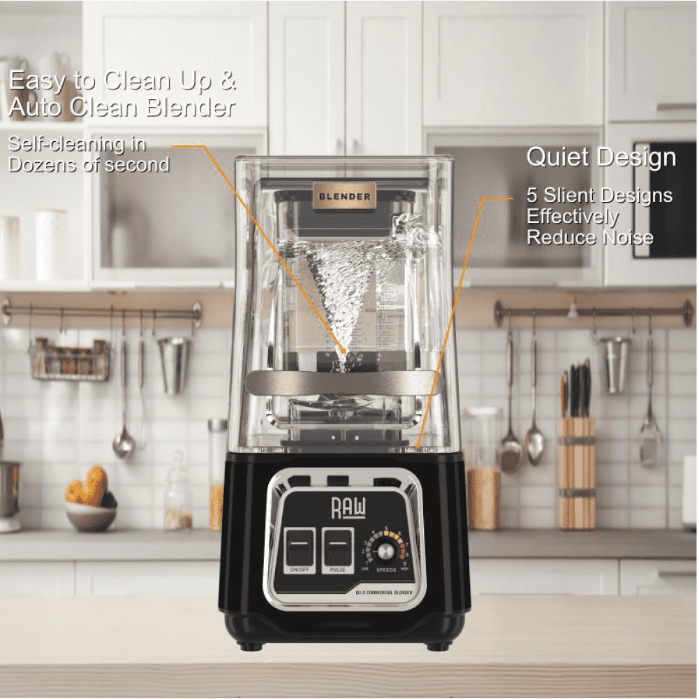 RAW Blender Q 3.0 HP 1.5 L Black BLENDERE SousVide.dk